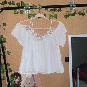 LOWBALLS ACCEPTED white off shoulder top